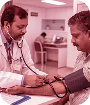 Madhavbaug physician caring for a patient
